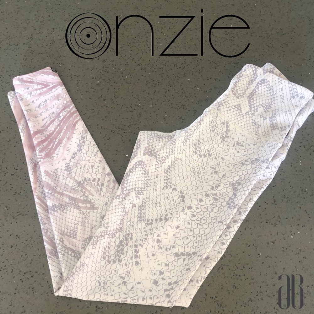 Onzie Python White Snakeskin Leggings